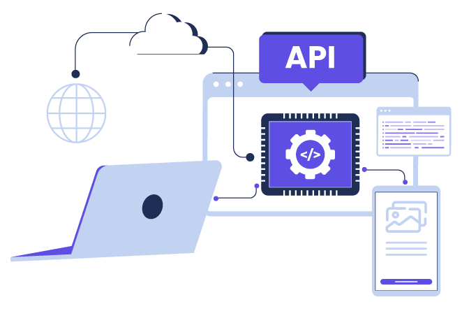 Software Development API Illustration